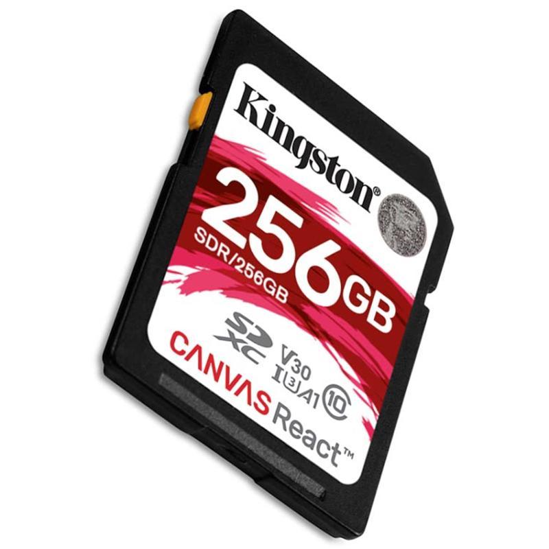 金士顿(Kingston)256GB SD卡 读100MB/s写80MB/s V30 U3 CLASS 10相机存储卡