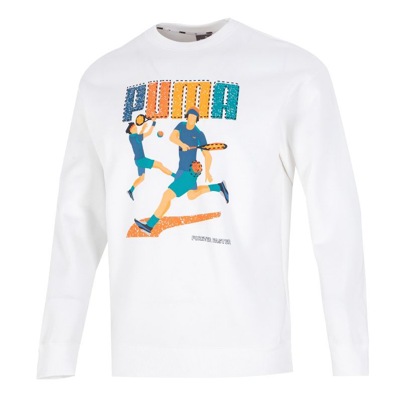 彪马(Puma)套头衫男装新款运动服跑步健身训练舒适透气休闲时尚卫衣 538658-02 ZP