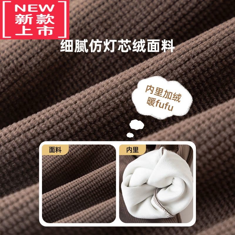 可莉允宝宝加绒裤子秋冬新款男童加厚棉裤女童保暖休闲裤儿童炸街时髦裤保暖裤图片