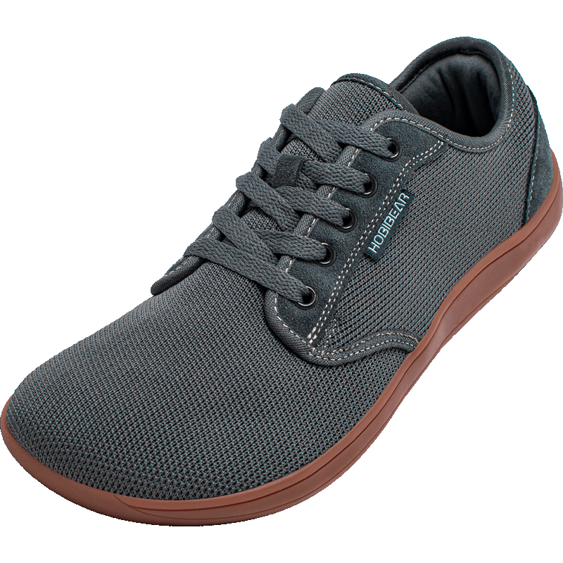 HOBIBEAR时尚轻便板鞋男女同款透气耐磨舒适百搭潮流设计 灰褐 43码