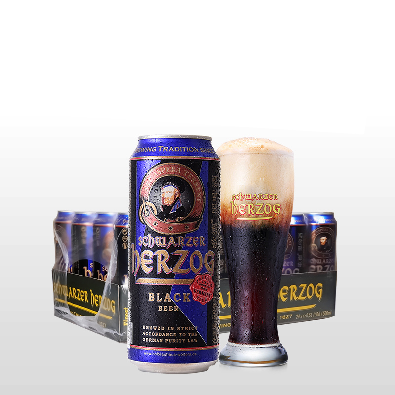 德国进口 歌德(schwarzer herzog )黑啤酒 500ml