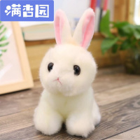 舒弗(LACHOUFFE)可爱仿真毛绒玩具娃娃小号白兔子迷你少女心超萌摆件女孩生日白色仿真小兔子