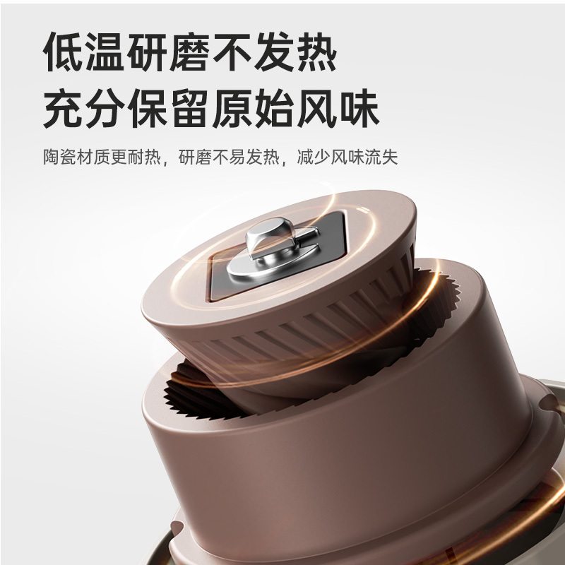 BRUNO便携式咖啡机小型研磨一体办公室旅行户外升级款BZK-KYM03P01白色*高清大图
