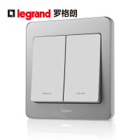 tcl罗格朗Legrand开关插座面板官方旗舰店家用86型逸典醇砂钢银色5五孔二三插多孔家用暗装墙壁电源带开关插座