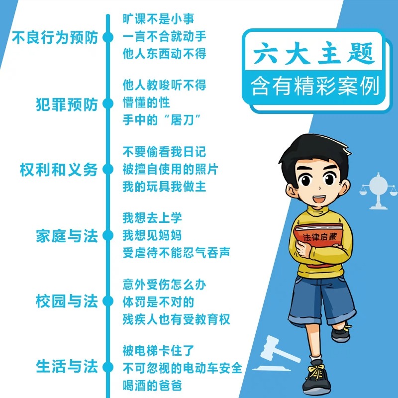 [正版]写给孩子的漫画法律启蒙书 漫画式法律科普 掌握基础法律常识 漫画式法律科普掌握基础法律常识小学生法律启蒙书籍青高清大图