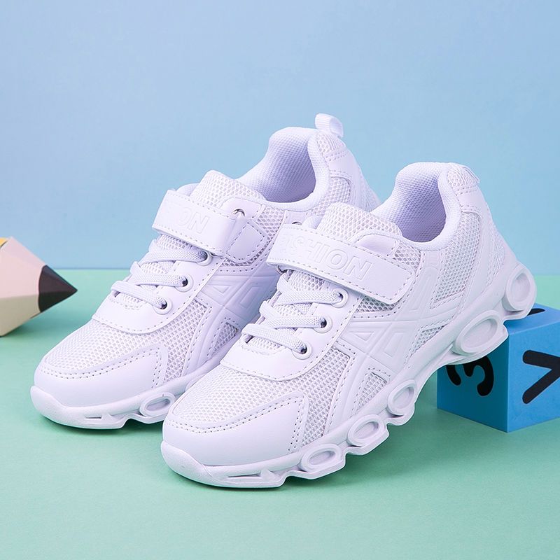 女童白色运动鞋儿童小白鞋男小孩白色鞋小学生白色跑步鞋白色鞋子白色