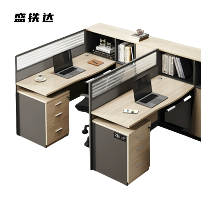 盛铁达 财务桌双人位1500*2800*1100mm STD-XTCW02 组高清大图