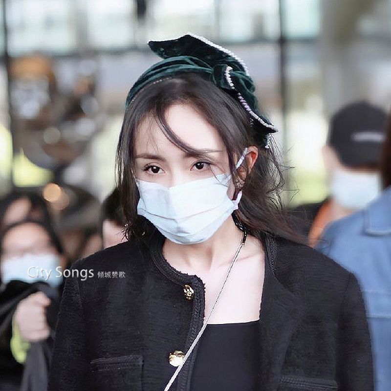 密室大逃脱杨幂同款墨绿色珍珠发带蝴蝶结发箍超仙港风头饰发饰潮杨幂