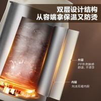苏泊尔2023年新款电水壶热水壶 1.5L全钢无缝双层防烫电热水壶 316L不锈钢烧水壶 轻音煮水 SW-15FQ01A