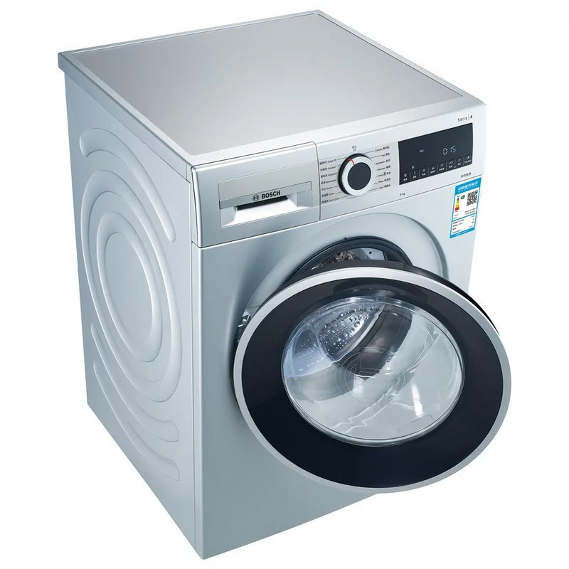 博世(Bosch)WBUL24080W 9公斤 全自动变频滚筒洗衣机 家用大容量 婴幼除菌洗 节能低噪筒清洁(银色)