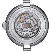 天梭(TISSOT)女士瑞士自动机械表白盘钢带蓝宝石表镜罗马数字防水女表