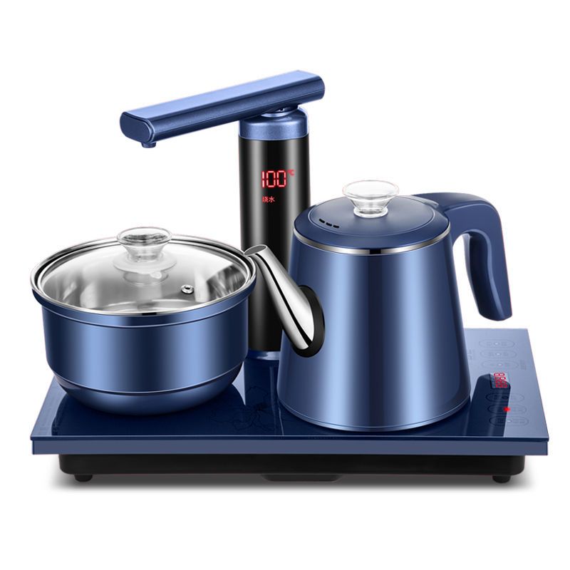 全自动上水壶电热水壶玻璃家用泡茶电烧水壶电茶壶煮茶器星空蓝全自动