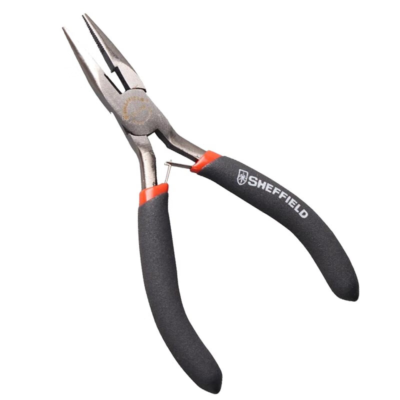钢盾(SHEFFIELD) S035002 尖嘴钳4.5(麻柄)【家用】