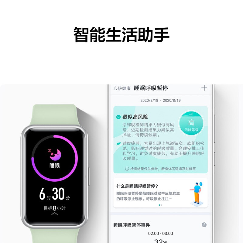 华为(HUAWEI)WATCH FIT 凝霜白 运动智能手表 时尚轻薄 炫彩大屏 健康管理高清大图