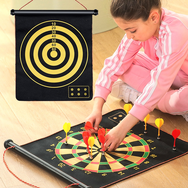 飞镖靶盘儿童玩具粘粘球强磁力磁铁打靶古达小孩玩的飞标盘飞镖盘套装