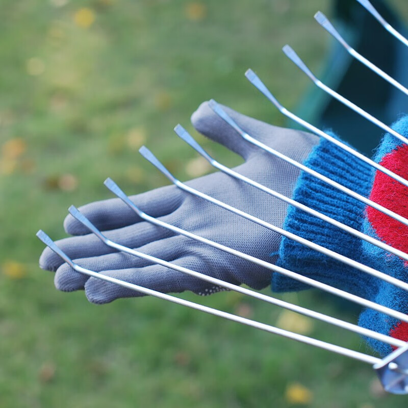 凯姿(KAZZ)KZ-CP-SSBXG15 花园耙15齿耙 不锈钢可伸缩便携树叶耙 单位:把高清大图