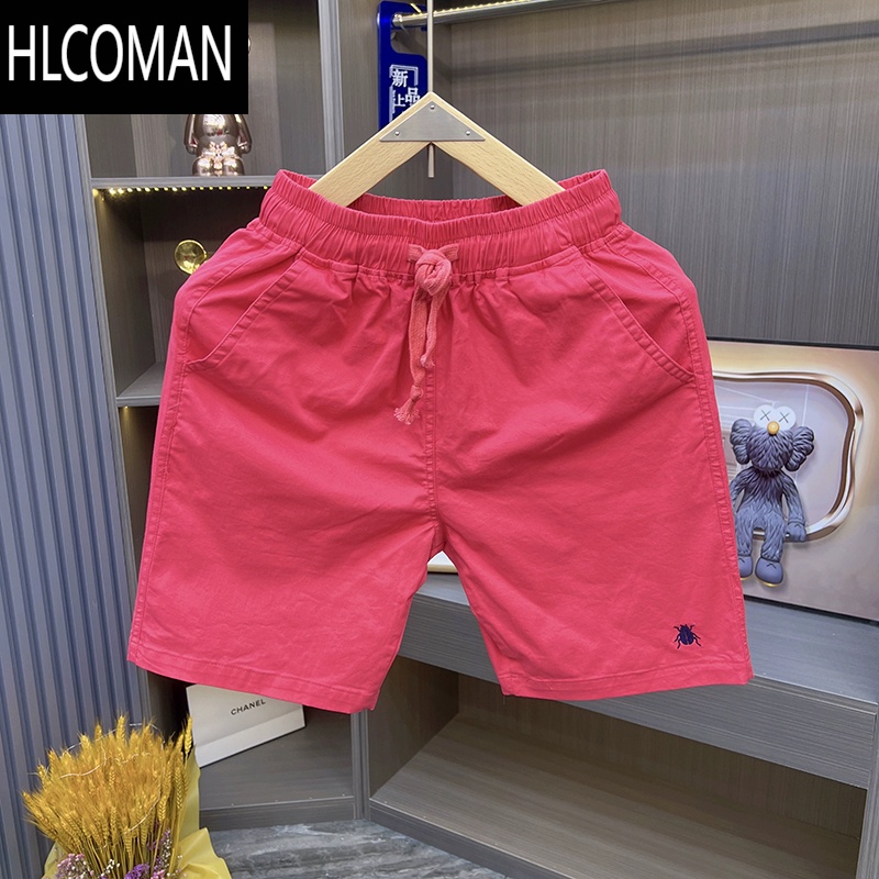 HLCOMAN夏季短裤男糖果色系韩版修身百搭五分裤子男女同款潮流沙滩裤