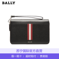 [直营]巴利(Bally) TINGER LT系列男士牛皮条纹拉链男士手拿包公务包钱包男包 欧美时尚