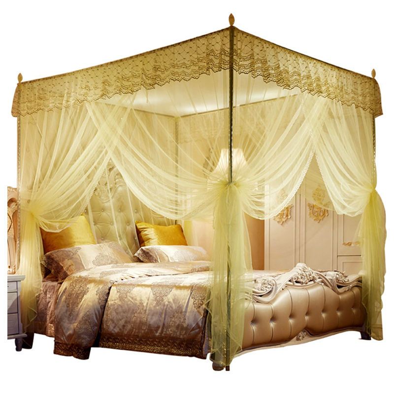 蚊帐加密帐纱加粗支架三开门落地宫廷式10m12m15m18床20米