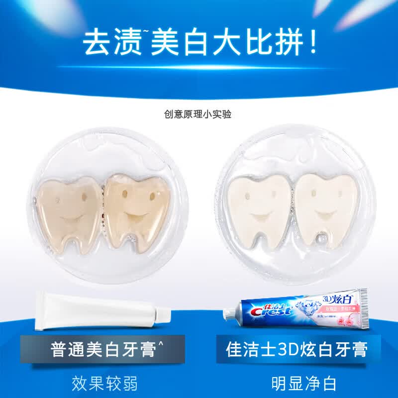 佳洁士3D炫白含氟去黄清新口气[沁醒冰橙]牙膏120g*5支高清大图
