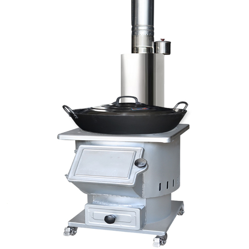 柴火灶闪电客家用烧木柴农村气化炉节能移动户外大铁锅台铸铁取暖炉