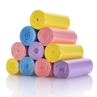 生活日用简约现代北欧清洁用品5卷装垃圾袋加厚点断式一次性家用中号厨房塑料袋卷装家居百货