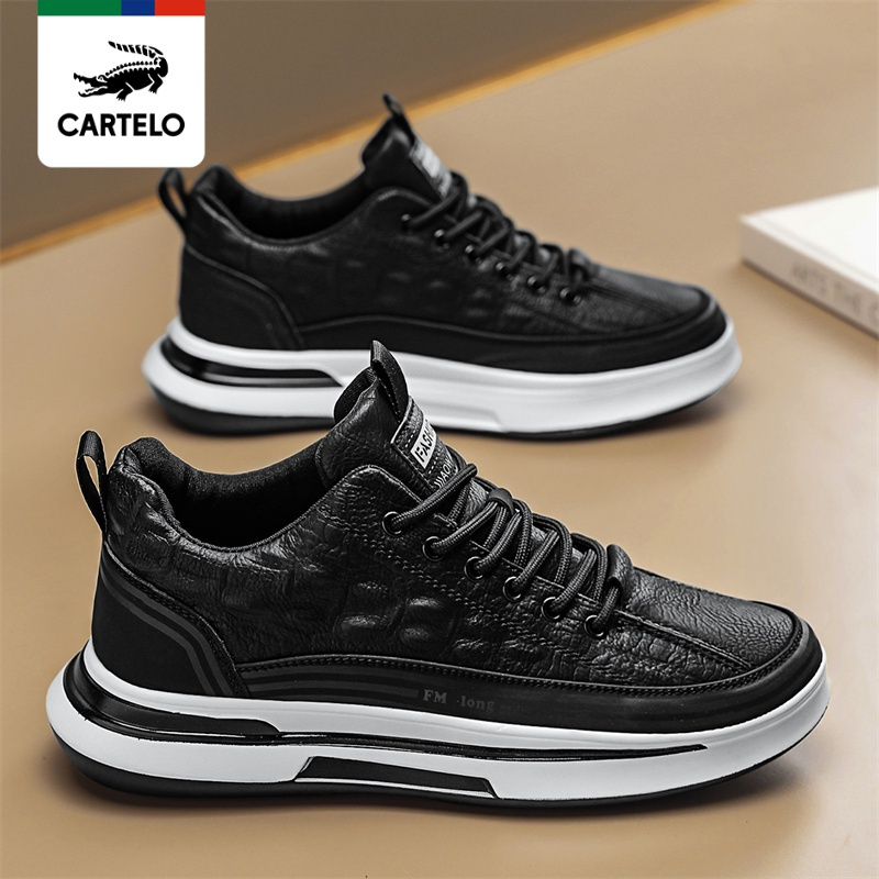 线下专柜同款卡帝乐鳄鱼cartelo新款百搭休闲鞋男鞋休闲皮鞋板鞋