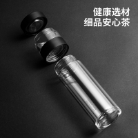 炊大皇(COOKER KING)智能玻璃杯 温显双层茶水分离杯300ml 男女通用轻巧便携创意高硼硅水杯ZM30A
