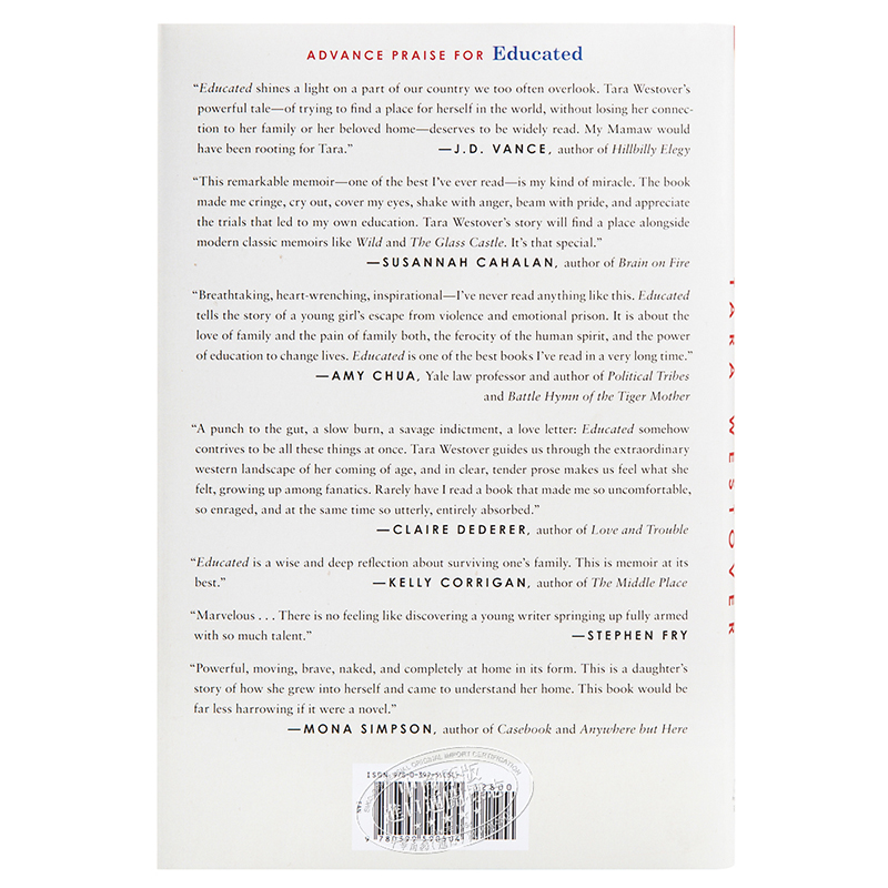 [正版]你当像鸟飞往你的山 英文原版 Educated: A Memoir 教育之谜 比尔盖茨书籍 纽约时报书 我高清大图
