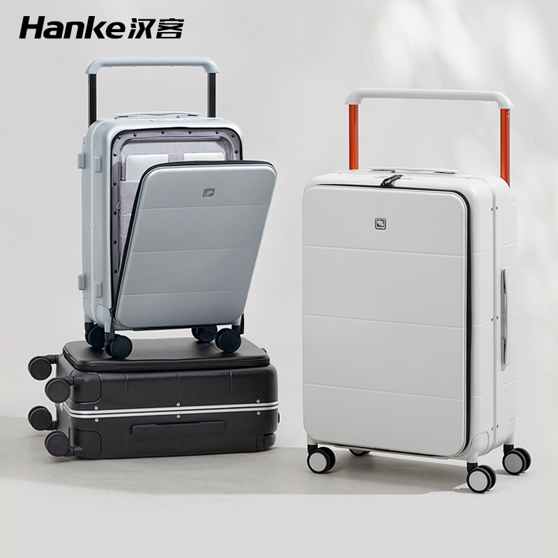 汉客宽拉杆侧开铝框行李箱女20寸新款旅行登机箱24密码箱皮箱子男高清大图