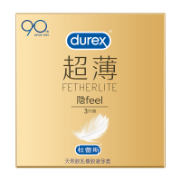 杜蕾斯durex 超薄装3只 中号安全套 超薄隐避孕套 情趣计生用品