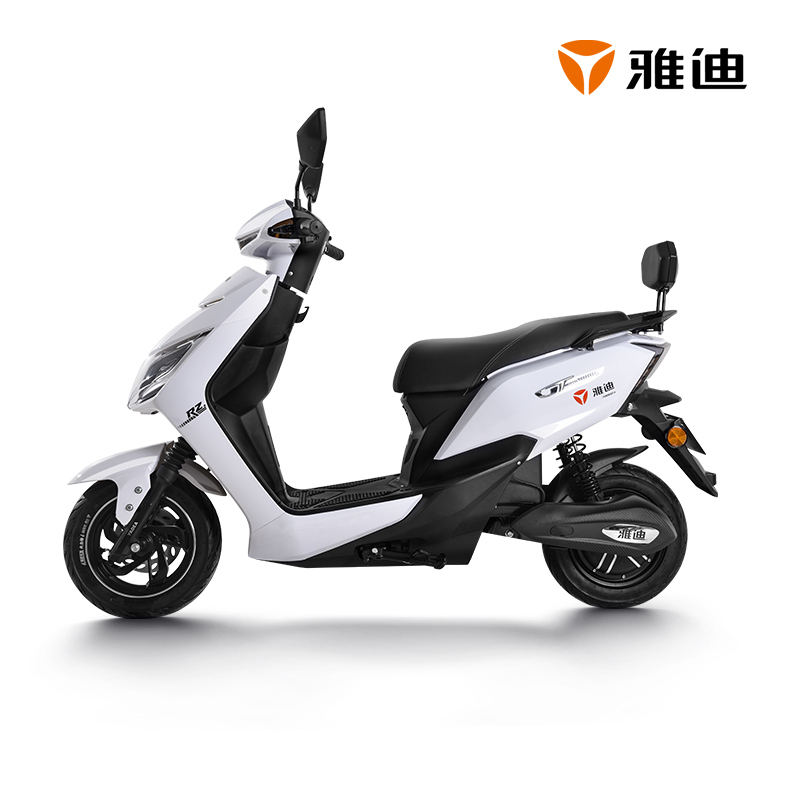 雅迪 锐致60V20A电动车成人电瓶踏板车代步男女 电动轻便摩托车 雪珠白