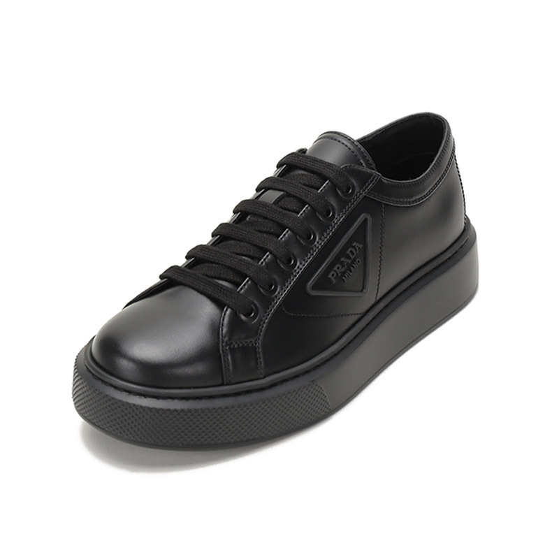 prada普拉达男士牛皮系带休闲运动鞋厚底鞋4e3560a21视频