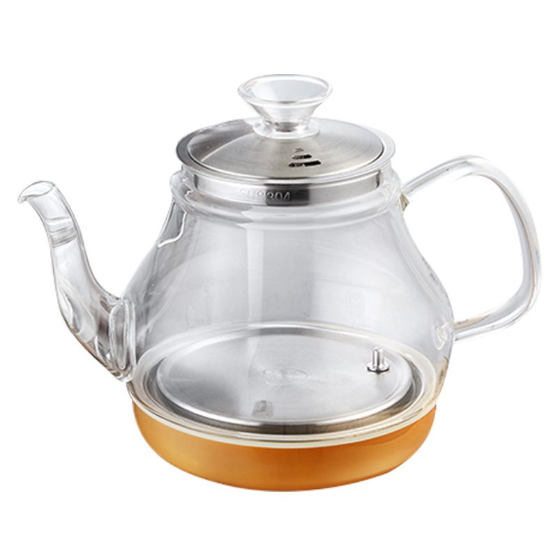 电热烧水壶配件单个自动上水泡茶专用茶吧机茶台小五环茶具壶家用|金色-加厚高硼硅玻璃水壶（不含其它配件）