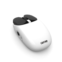 LOFREE 洛斐 MAUS 薯片蓝牙鼠标 白色 无线+蓝牙双模连接商务办公游戏充电鼠标兼容MAC/iMac/win