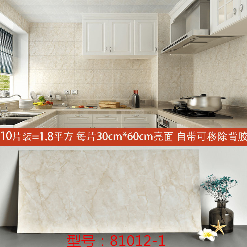 WB SXP多颜色墙贴十片装30*60cm81012-1