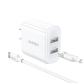 绿联（UGREEN）苹果充电器iphone16/15充电套装17W头+Type-C线适用苹果手机ipad平板华为荣耀