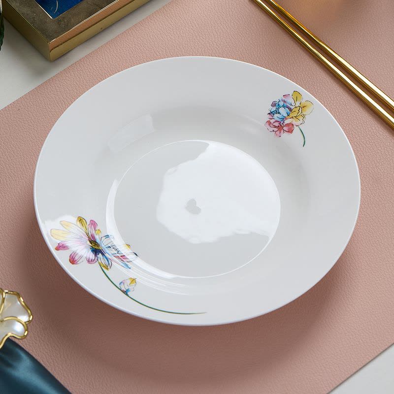 北国风光 骨瓷14头餐具 TS-0014花之魅 套图片