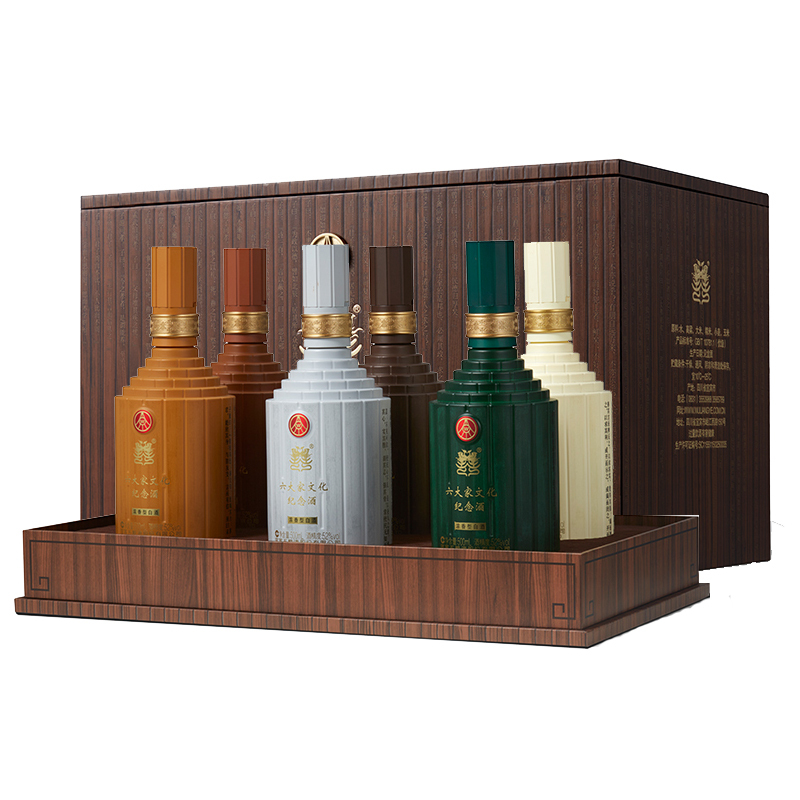歌德老酒行五粮液股份六大家文化纪念酒52度浓香白酒500ml6瓶视频