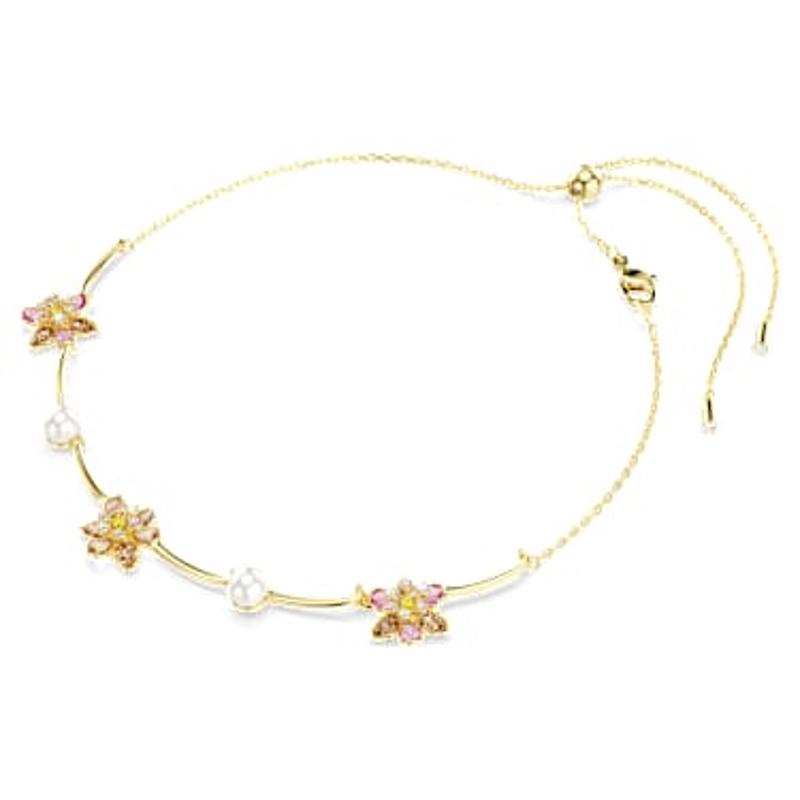 Swarovski女式多色水晶精致项链可调链条优雅配饰高清大图