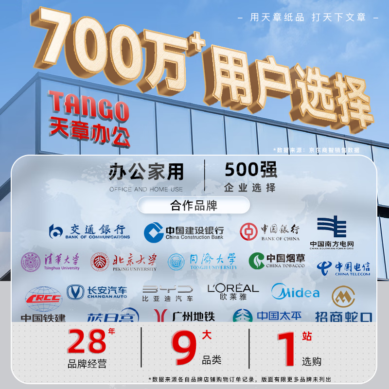 天章(TANGO)A4打印纸75g 500张*5包 新绿天章 整箱2500张高清大图