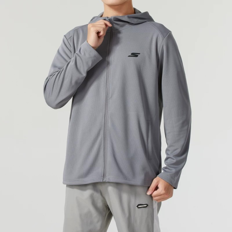 斯凯奇 男款运动服舒适休闲夹克外套 P224M123-05CQL 件高清大图