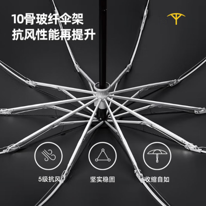 艾逸瑶选 赛博系列全自动铝合金反向伞机械防回弹手柄 YS-1845