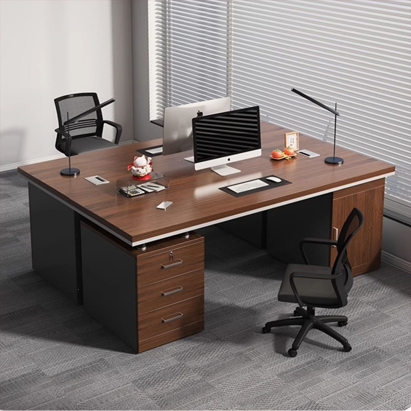 藤印象办公桌椅组合老板桌台式电脑桌家用简约办公室员工位职员桌子