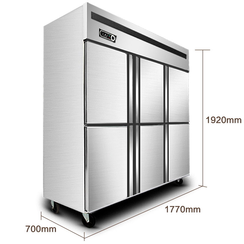 德玛仕demashi六门冰柜商用冷柜展示柜立式冰箱商用冷柜六门bcd1300a