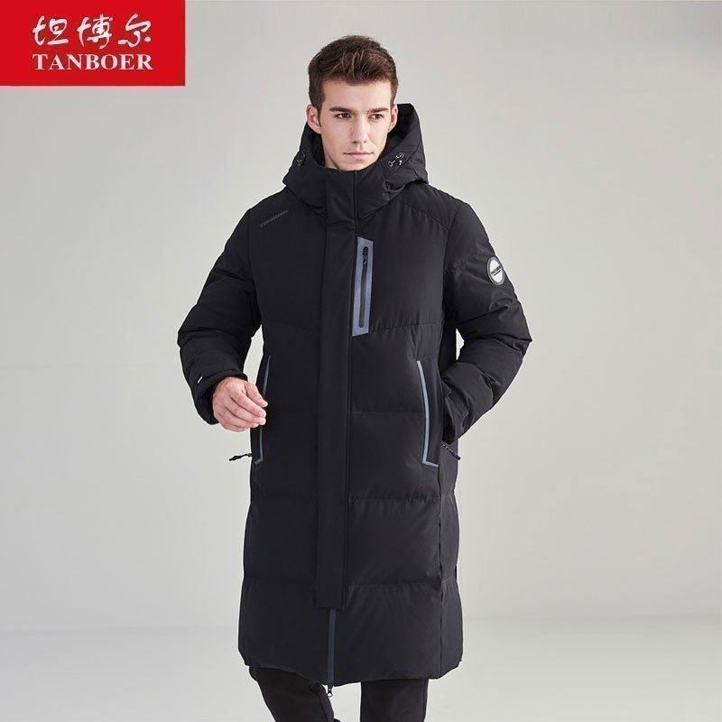 坦博尔(tanboer)男士羽绒服 坦博尔男士羽绒服男中长款连帽运动保暖