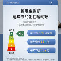 美的(Midea)439升展示柜冷藏保鲜柜饮料柜单门大容量风冷无霜商用立式啤酒柜便利店一级能效ML-468WDGE红色