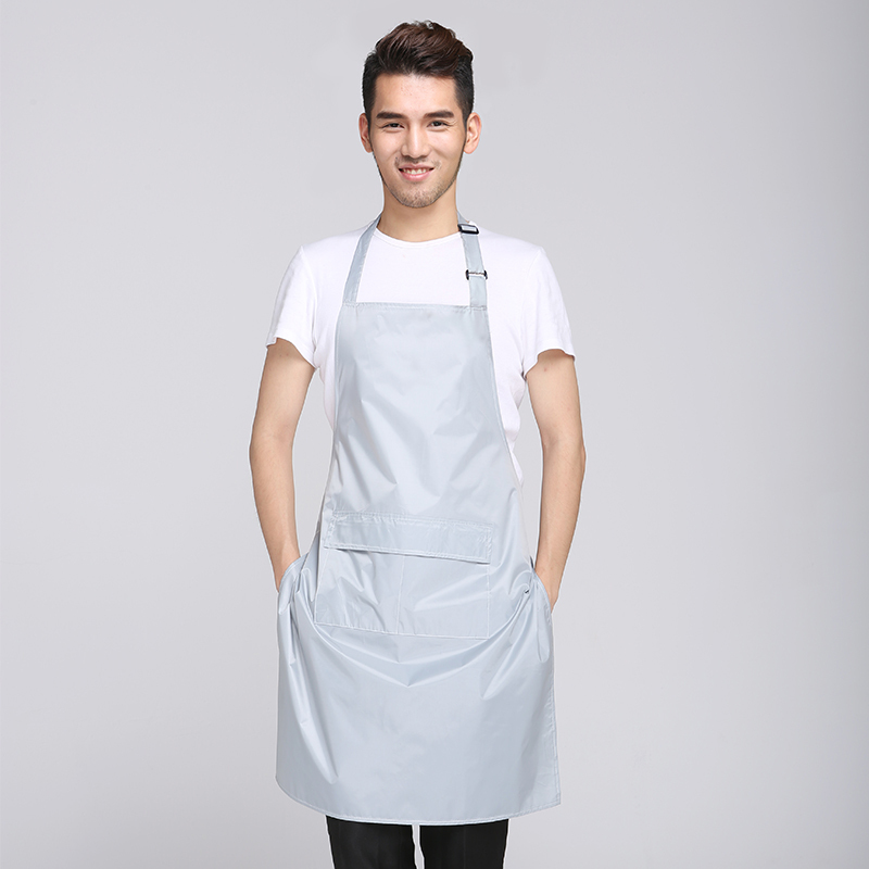 黑色内置口袋款30094厨房家用厨师防水防油男士围裙洗车水产食堂专用