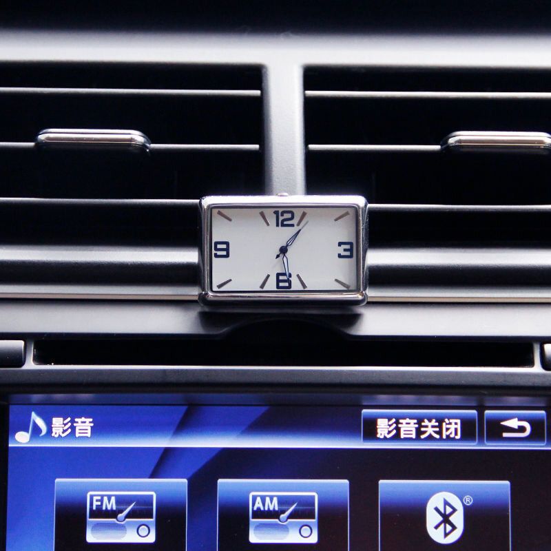 汽车创意车载时钟夜光车用钟表方形车内电子石英表横款石英钟表