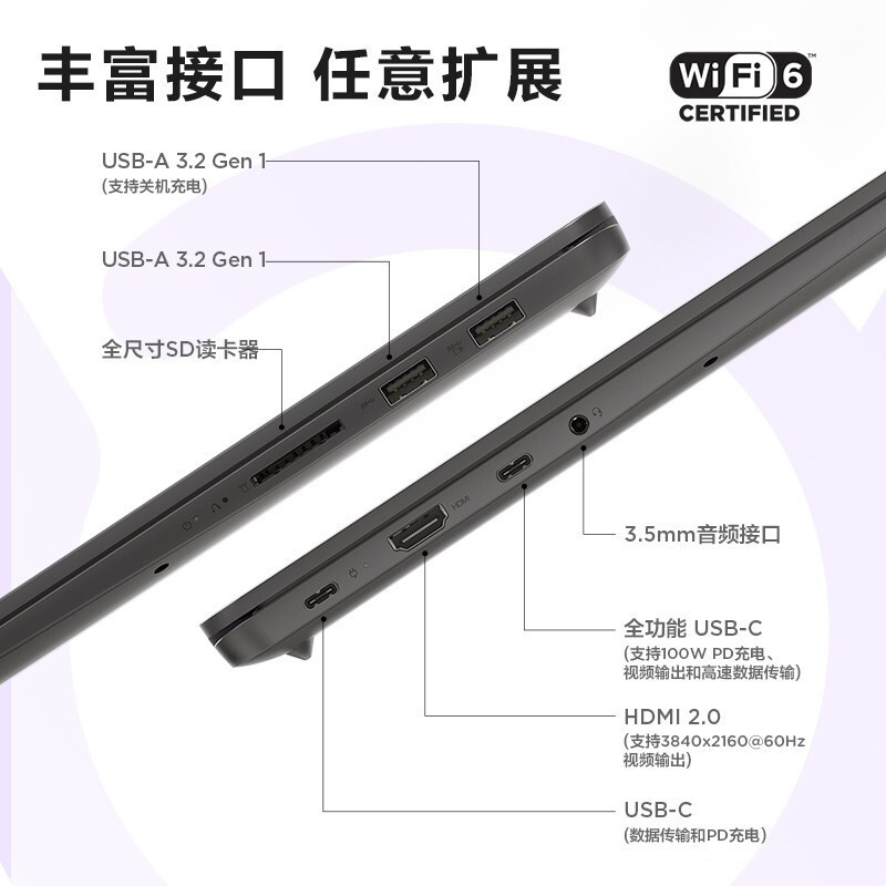 联想(Lenovo) 小新Pro16 标压锐龙版 16英寸轻薄笔记本电脑[R7-6800H 16G 512G ]